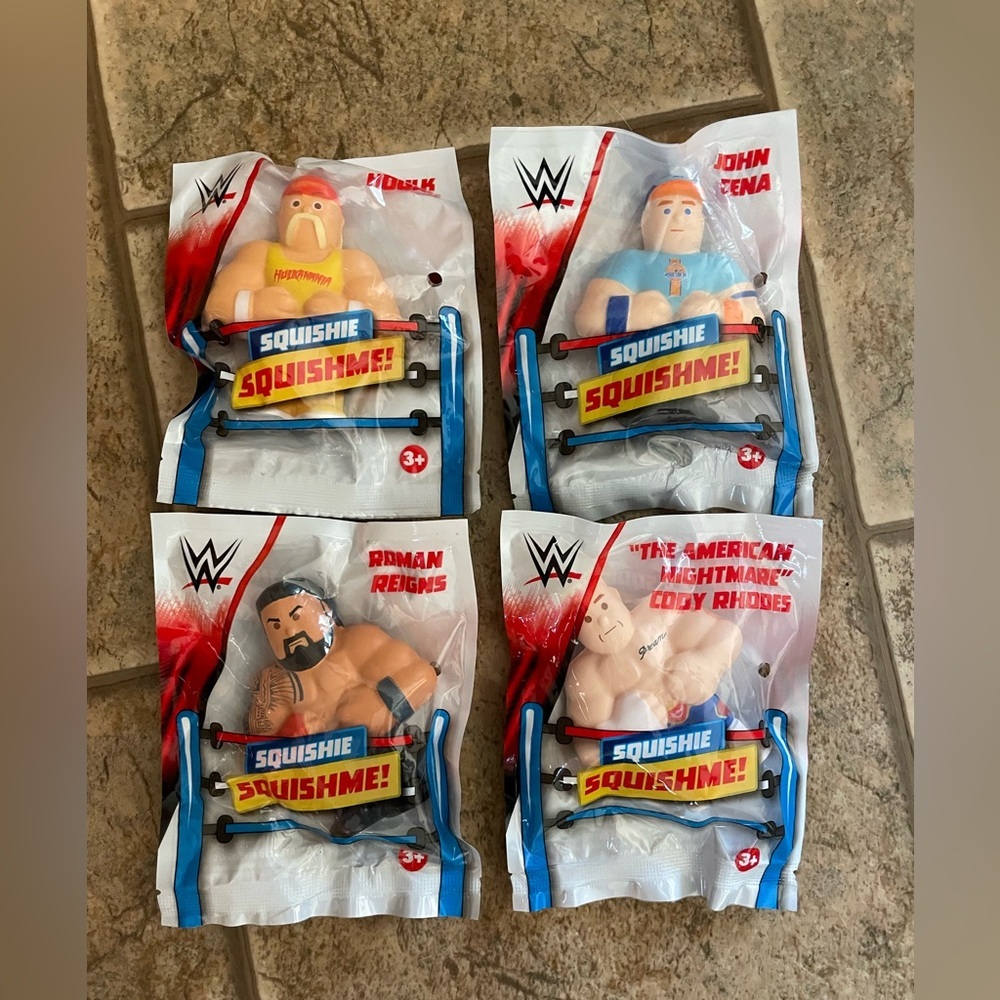 NWT WWE Squishme Collection full set of four